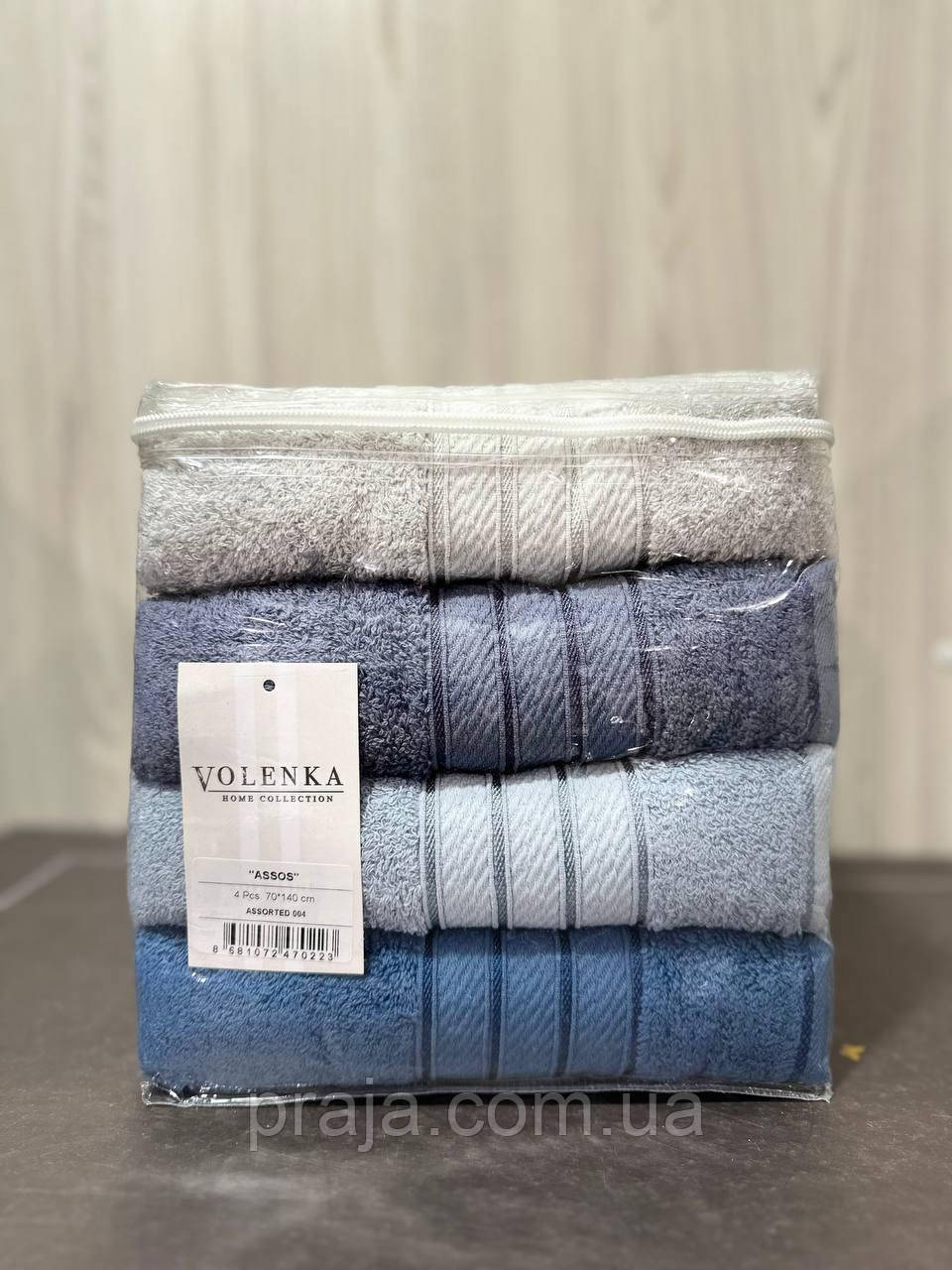 Набір 4шт махрових рушників "Volenka" 70*140 баня