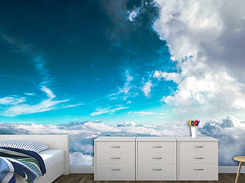 Фотошпалери 3д на стіну самоклеюча плівка Oracal у спальню, кухню, зал "Небо з висоти"