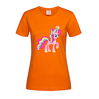 Оранжевая женская футболка Принцесса Пинки Пай (11-12-4-помаранчевий)
