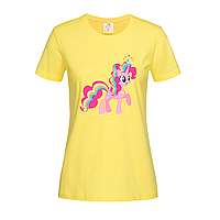 Желтая женская футболка Принцесса Пинки Пай (11-12-4-жовтий)