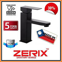 Чорний змішувач для умивальника ZERIX Чехія