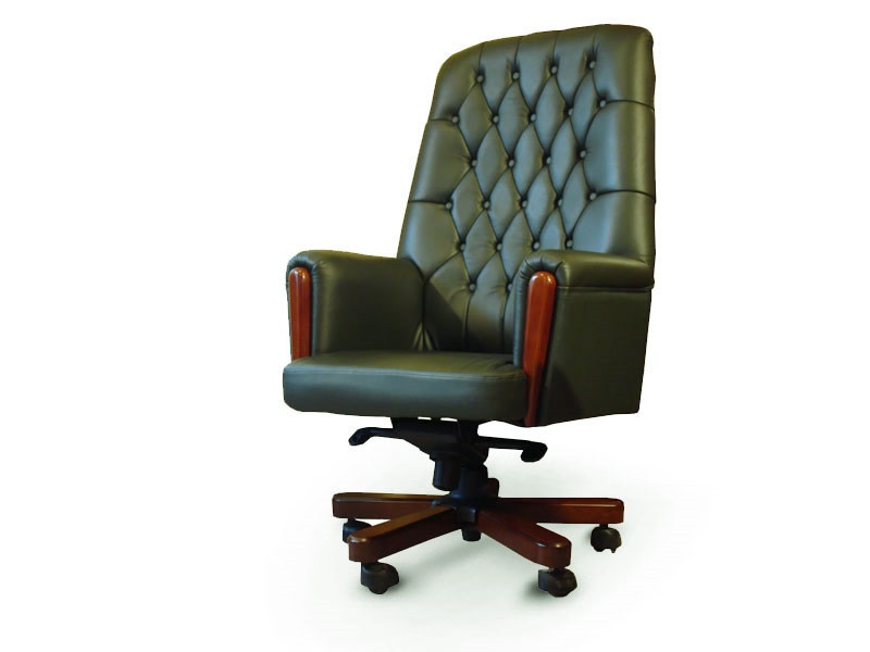 Крісло керівника Оксфорд шкіра люкс зелена (Діал ТМ)