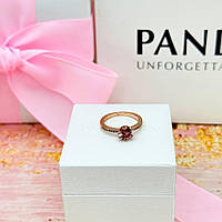 Серебряное кольцо Pandora в розовом золоте "Искренние Чувства" 188421C01