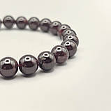 Браслет натуральний Гранат діаметр 8 мм, фото 2