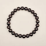 Браслет натуральний Гранат діаметр 8 мм, фото 3