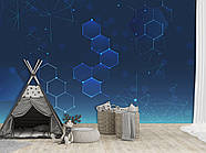 Фотошпалери 3д на стіну самоклеюча плівка Oracal у спальню, кухню, зал "Багатогранники", фото 7