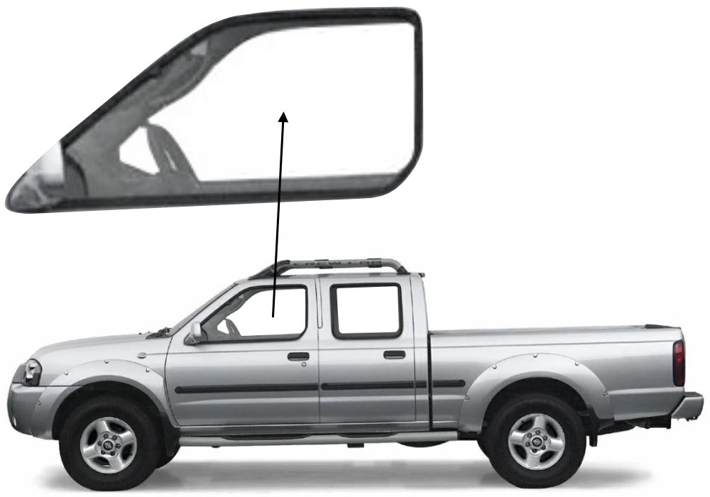 Бічне скло Nissan Frontier 1997-2005 передніх дверей ліве, фото 1