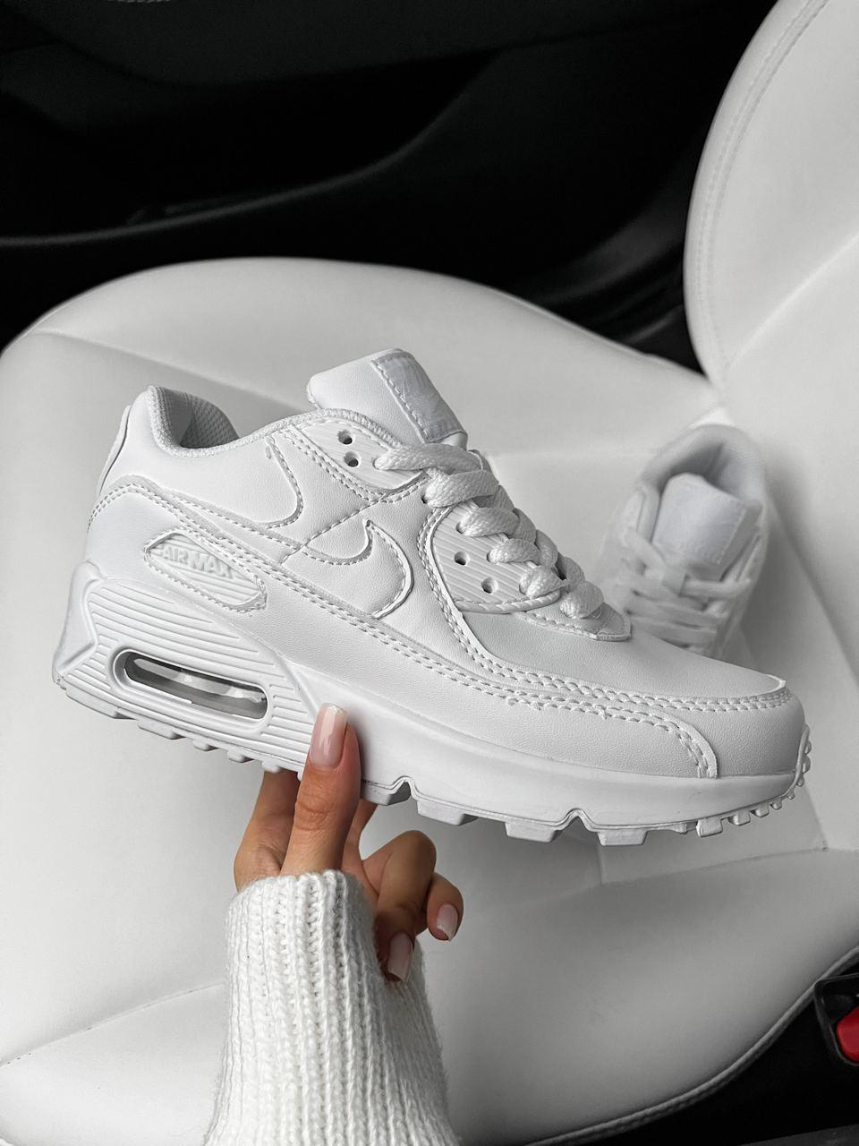 Чоловічі кросівки Nike Air Max 90 White білі найк аїр макс літні повсякденні весна літо