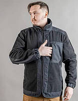 Куртка демисезонная тактическая флисовая черная L