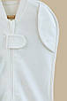 Безрозмірна пелюшка на блискавці з шапочкою Каспер, Молочна, фото 5