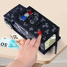 Дитяча обертова скарбничка сейф з музикою Military car Safe Box у формі військової машини, фото 4