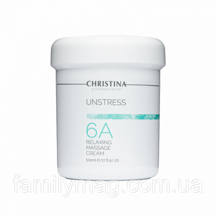 Масажний крем-релакс RELAXING MASSAGE CREAM UNSTRESS CHRISTINA 500 мл, фото 1