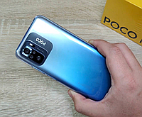 Бюджетный мобильный телефон Xiaomi POCO M5s 4/128GB, голубой, неубиваемый телефон, качественный смартфон