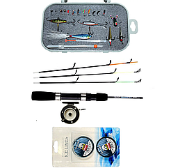 Рибальський набір для зимової риболовлі з вольфрамовими морми No3