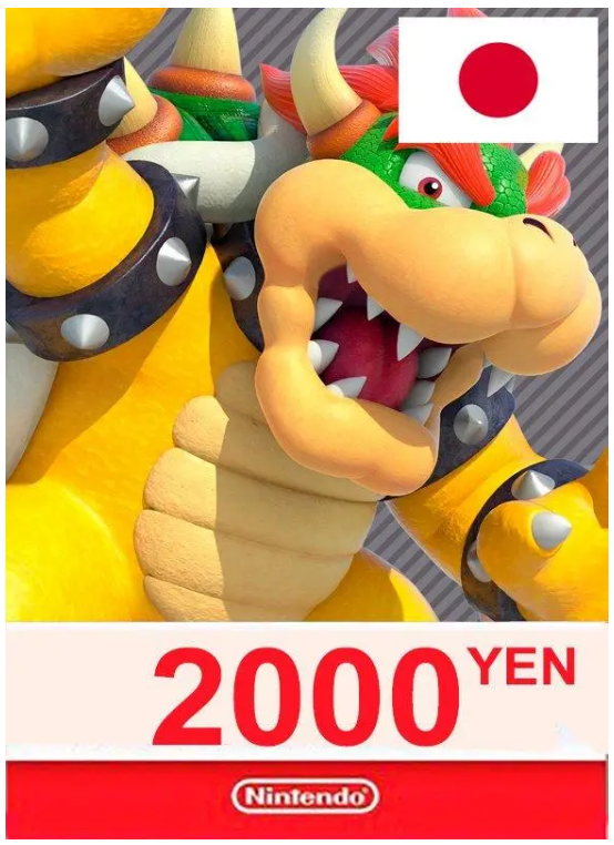 Карта поповнення Nintendo eShop 2000 єн YEN JPY Gift Card Японія JP (Код)