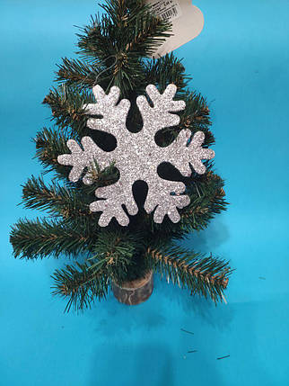 Сніжинки новорічні срібло, фото 1