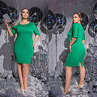 Елегантне ошатне батальне коротке плаття зі стразами (р.48-62). Арт2192/42