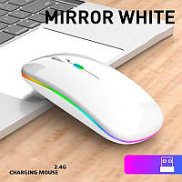 Бездротова мишка Magic RGB підсвічування USB зарядка безшумна з вбудованим акумулятором 2.4G