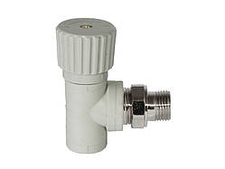 Вентиль радіаторний кутовий Ø. 20x1/2" сірий колір (10/60шт) ASCO®