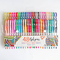 Набор цветных гелевых ручек для рисования 48 штук YES (420436)