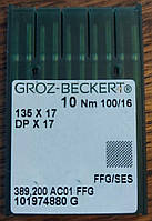 Иглы для промышленных швейных машин с толстой колбой GROZ BECKERT DP X 5 № 100/16