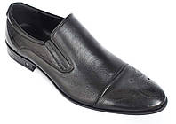 Размеры 42, 44, 45 Комфортные классические мужские кожаные туфли, черные EGOline CV010