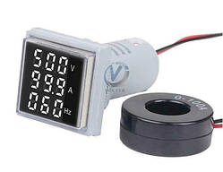 AC Цифровий Вольтметр/амперметр/частомір змінного струму LED AC 60-500V 100A