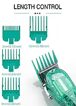 Професійна машинка для стриження VGR Professional Clipper Transparent Green V-660