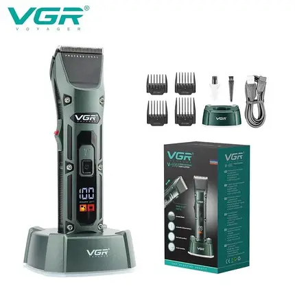Професійна машинка для стриження з підставкою VGR V-696, фото 1