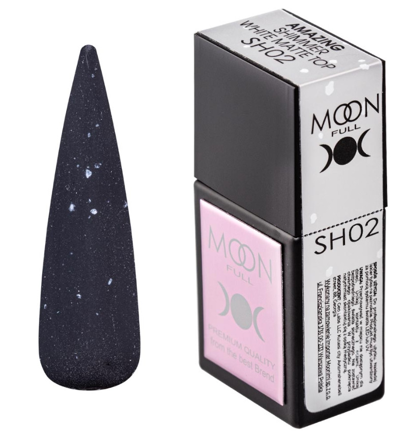 Матовий топ із шимером Moon Amazing Shimmer Top №SH02, 12 мл