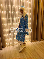 Новорічний костюм Снігурки ,костюм Снегурочка синяя, карнавальний костюм снегурочки