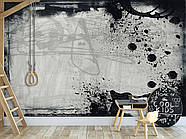 Фотошпалери 5д для залу, флізелінові фотошпалери в спальню, кухню "Чорнило", фото 8