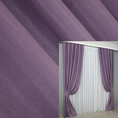 Комплект (2шт. 1,5х2,7м.) готових штор, із тканини  "Ibiza". Колір фіалковий. Код 1347ш 33-0215