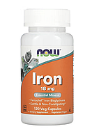 Iron 18 мг - 120 капсул - NOW Foods (Железо Нау Фудс)