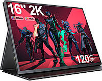 Портативный монитор UPERFECT 2K / 16 дюймов IPS / 120 Гц / HDR 178° Freesync