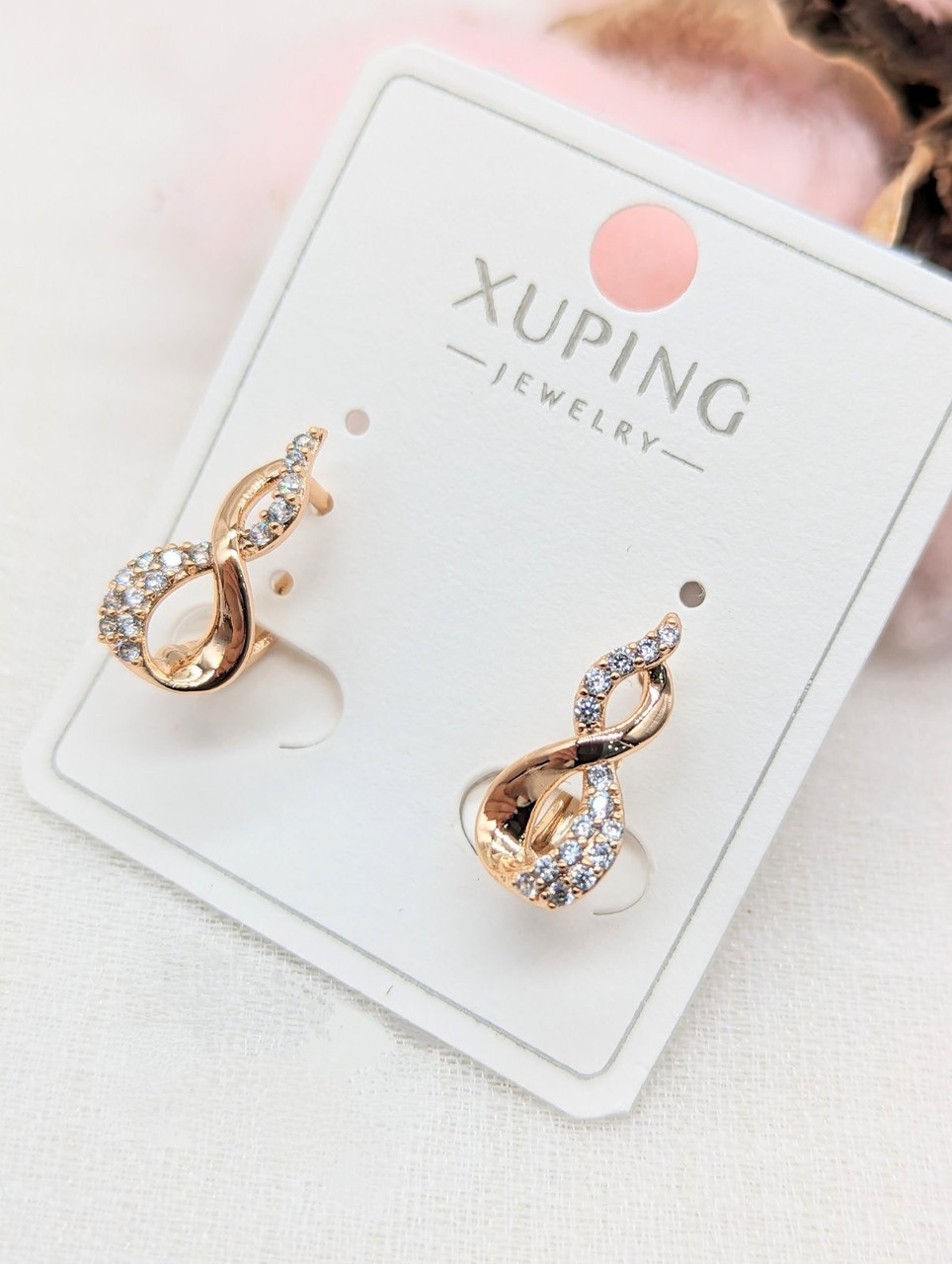 Сережки Xuping Jewelry медичний сплав Красиві сережки для жінок Незвичайні сережки Сережки зі стразами