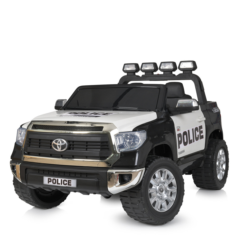 Електромобіль дитячий джип чорний Toyota Tundra JJ2255EBLR-2-1 поліція