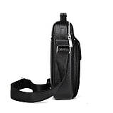 Чоловіча сумка через плече Weixier Барсетка Чоловіча сумка для документів Чорна, фото 7