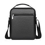 Чоловіча сумка через плече Weixier Барсетка Чоловіча сумка для документів Чорна, фото 6