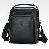 Чоловіча сумка через плече Weixier Барсетка Чоловіча сумка для документів Чорна, фото 2