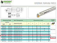S20R SDUCR 11 резец расточной SMOXH для пластин DCMT11T3