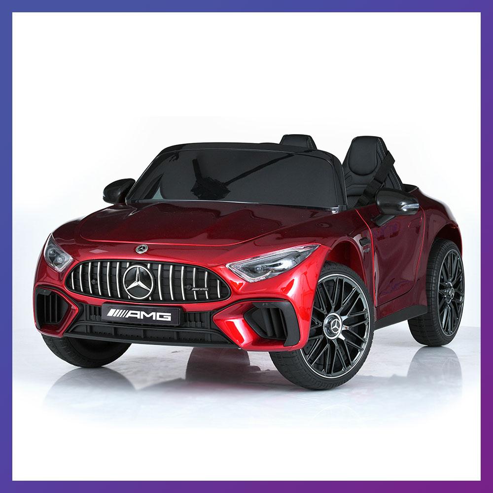 Дитячий електромобіль на акумуляторі Mercedes SL63 M 5098 з пультом р/у для дітей 3-8 років автопофарбування Червоний