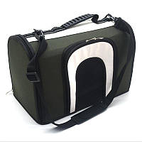 Дорожная сумка-тоннель для малых собак и кошек Zoo-hunt Бадо M №2 25х41х26 см зеленая