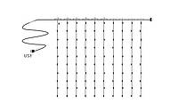 Гирлянда штора 3м*2м холодный-белый свет USB ( 6288 )