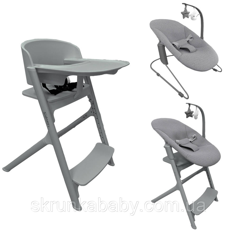 Стілець для годування CARRELLO Sidney+ CRL-8405/1 (3 в1) Stone Grey