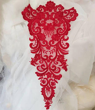 Мереживна основа, колір Red, розмір 60х32см, 1 шт.