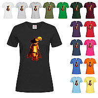 Черная женская футболка Шрек Кот в сапогах 2 (11-14-6)