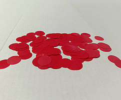 Аксесуари для свята конфеті кружечки червоний 12х12мм 100грам