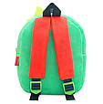 Дитячий рюкзак для улюблених малюків Кавун червоний із зеленим м'яким велюр маленький у садок дошкільний, фото 5