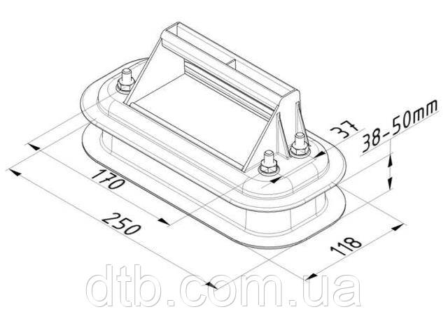 Ручка врізна 22003 для воріт гаражних секційних ролет Ручка врізна 22003 для воріт гаражних секційних ролет